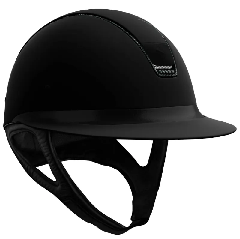 Custom Samshield Helmet - Miss Samshield Matt Black With Black Swarovski M